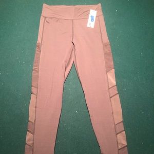 Grey Yoga leggings with mesh sides - Small  0-10